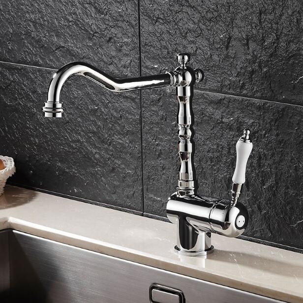 Kitchen Bathroom Faucet Hot and Cold Faucet Taps Sink Without Hose - Shower Head by buy2fix | Online Shopping UK | buy2fix