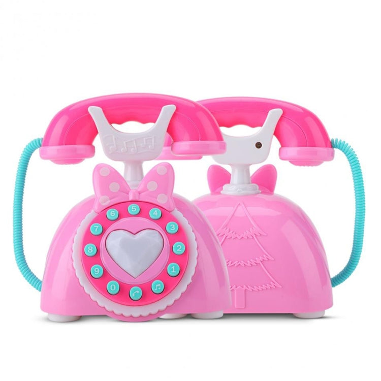 Child Simulation Retro Telephone Light Music Cartoon Early Education Puzzle Musical  Toys(Pink) - Music Toys by buy2fix | Online Shopping UK | buy2fix