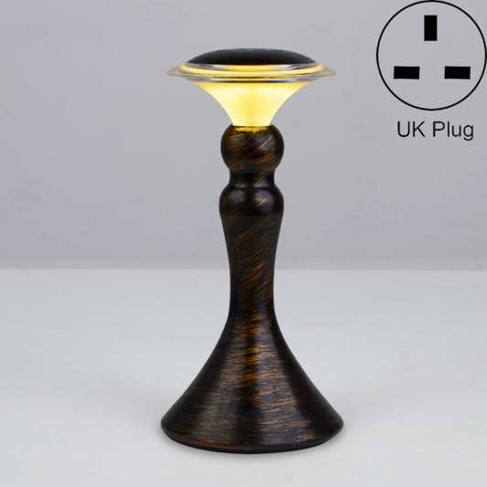 HT-TD2W1 LED Charging Restaurant Bar Decoration Table Lamp, Plug Type:UK Plug(Charging Type Bronze) - Bedside Light by buy2fix | Online Shopping UK | buy2fix