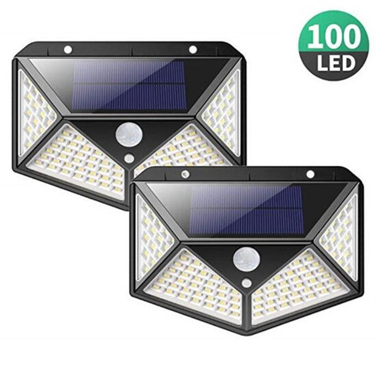 1 PCS  100 LEDs Outdoor Patio Solar Induction Wall Light Adjustable Balcony Garden Lighting Small Street Light - Solar Lights by buy2fix | Online Shopping UK | buy2fix