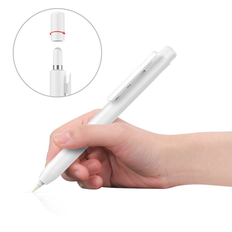 Automatic Retractable Stylus Pen Case For Apple Pencil 2(White) - Pencil Accessories by buy2fix | Online Shopping UK | buy2fix