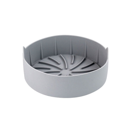 Air Fryer Silicone Grill Pan Accessories, Size: Round 19 cm(Gray) - Baking mat & Bakewares by buy2fix | Online Shopping UK | buy2fix