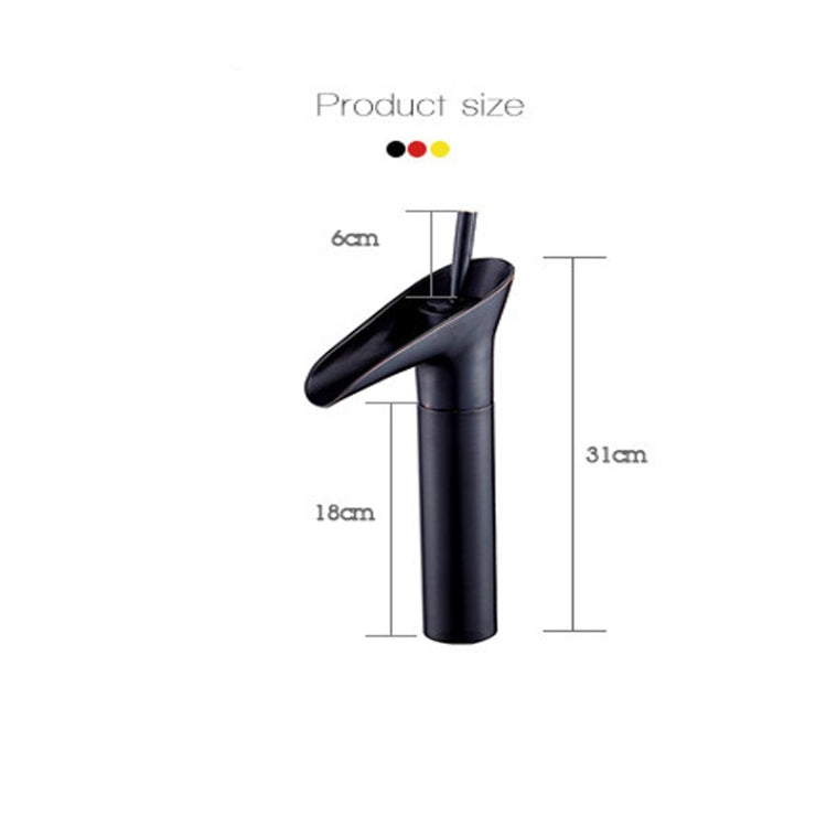 Bathroom Faucet Washbasin Waterfall Hot & Cold Faucet, Specification:99529 Black - Faucets & Accessories by buy2fix | Online Shopping UK | buy2fix