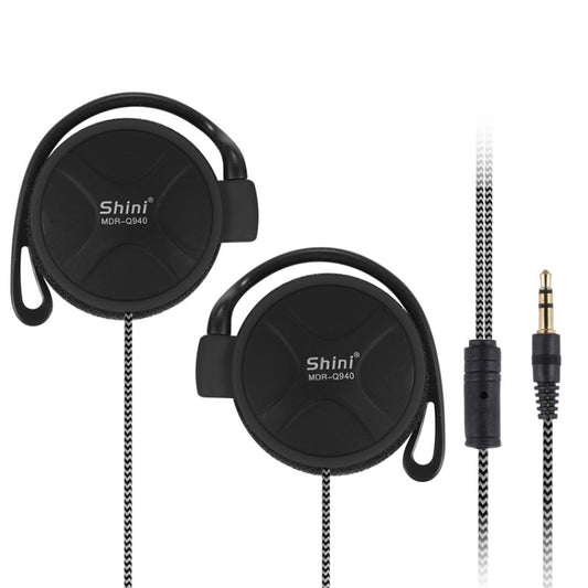 Shini Q940 3.5mm Super Bass EarHook Earphone for Mp3 Player Computer Mobile(Black No Mic) - Normal Style Earphone by Shini | Online Shopping UK | buy2fix