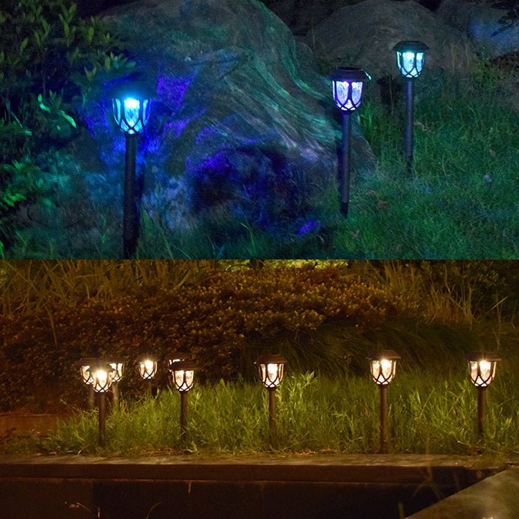 Solar Outdoor Garden Lawn Light Street Light Garden LED Decorative Landscape Light Villa Ground Plug Light(Colorful Light) - Solar Lights by buy2fix | Online Shopping UK | buy2fix