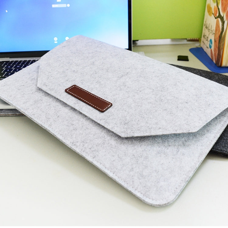 Portable Air Permeable Felt Sleeve Bag for MacBook Laptop, with Power Storage Bag, Size:13 inch(Grey) - Protective Bags by buy2fix | Online Shopping UK | buy2fix