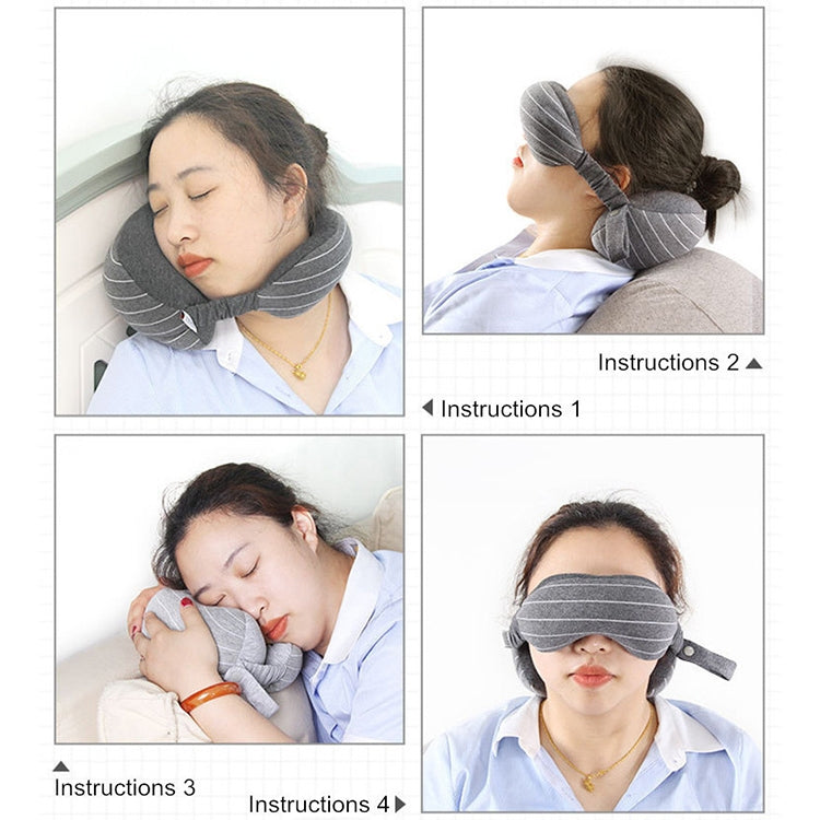 Business Travel Portable Pillow Eye Protection(Light Grey) - Cushions & Pillows by buy2fix | Online Shopping UK | buy2fix