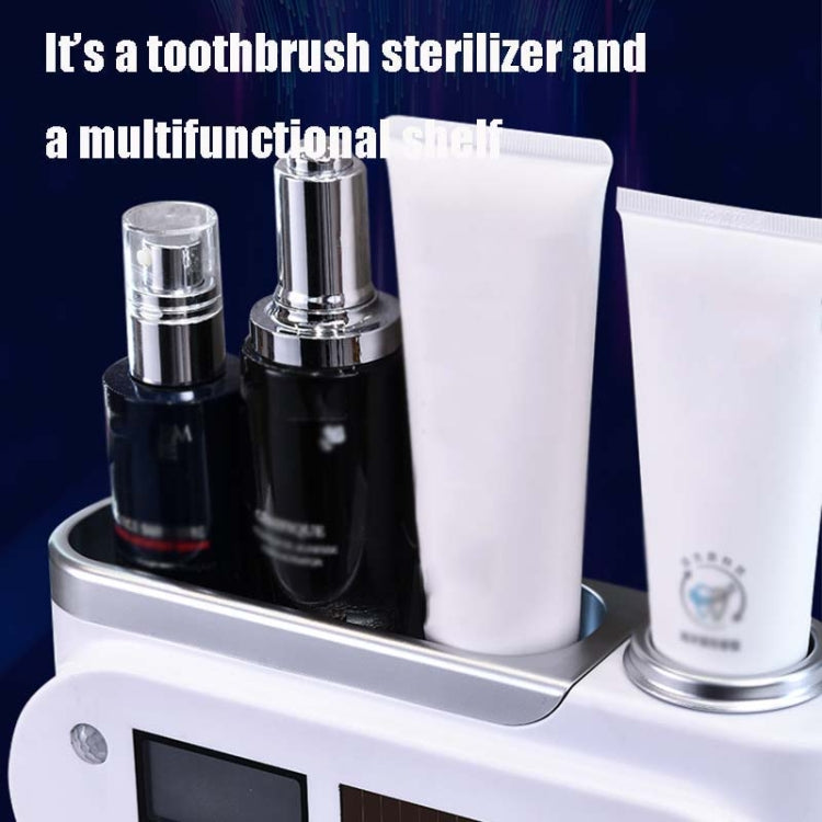 Smart UV Toothbrush Sterilizer Punch-Free Sterilization Wall Mounted Toothbrush Holder Set, Specification: Ordinary(Platinum) - Toothbrush Sanitizer by buy2fix | Online Shopping UK | buy2fix