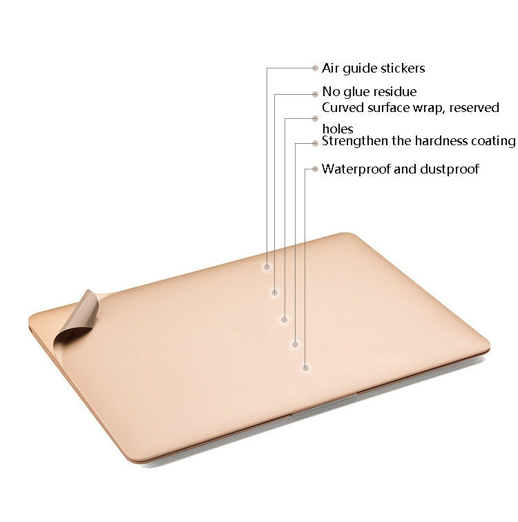 JRC Laptop Film Computer Top Shell Body Protection Sticker For MacBook Pro 13.3 inch A1278 (with Optical Drives)(Champagne Gold) - Protector Sticker by JRC | Online Shopping UK | buy2fix