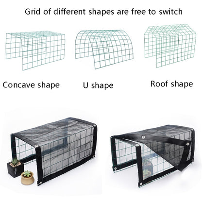 Rainproof Awning Thermal Insulation Round Wire Mesh Flower Stand Sun Shed, Specification: 100x48x36cm - Garden Netting by buy2fix | Online Shopping UK | buy2fix