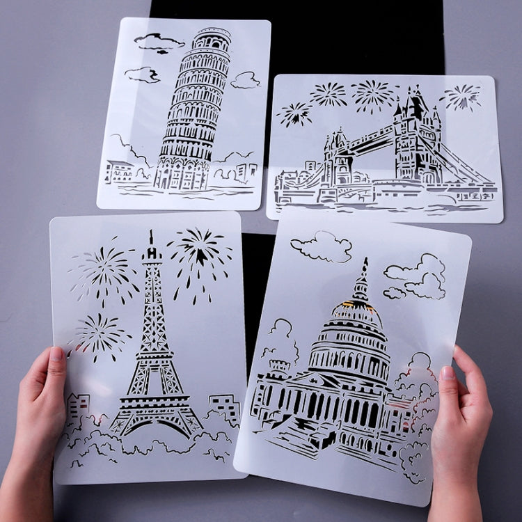 5 Taj Mahal Construction Series Painting Template Theme City A4 Label Template - Art Supplies by buy2fix | Online Shopping UK | buy2fix