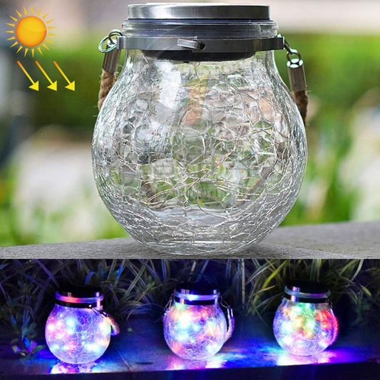 20 LED Solar Energy Glass Bottle Pendent Lamp IP44 Waterproof Outdoor Garden Decoration Light(Color Light) - Solar Lights by buy2fix | Online Shopping UK | buy2fix