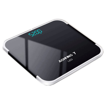 AOHANG7 USB Weight Scale With LED Hidden Screen Tempered Glass Body Scale(Bright Black) - Body Scales by AOHANG7 | Online Shopping UK | buy2fix