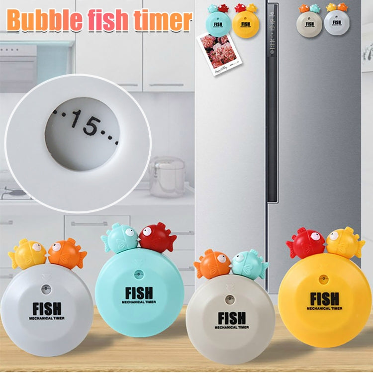 Animal Cartoon Mechanical Timer Refrigerator Magnet Timer, Specification:  Bubble Fish (Orange) - Digital Countdown by buy2fix | Online Shopping UK | buy2fix