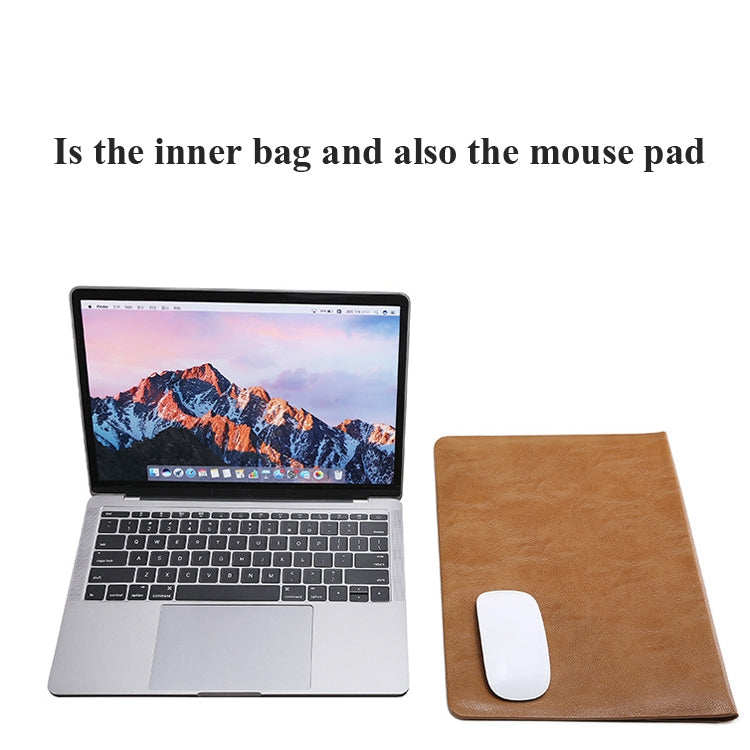 Horizontal Litchi Texture Laptop Bag Liner Bag For MacBook   13 Inch A1708 / 1706/1989 / A2337 / A2338(Liner Bag Golden) - Protective Bags by buy2fix | Online Shopping UK | buy2fix