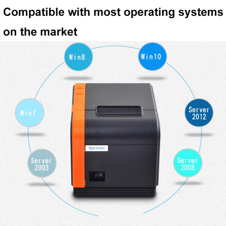 Xprinter XP-T58L 58mm Supermarket Cashier Receipt Thermal Printer, Spec: USB Port(UK Plug) - Printer by Xprinter | Online Shopping UK | buy2fix