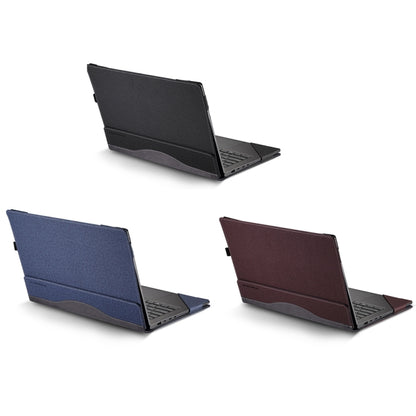 For Samsung Galaxy Book Pro 15.6 inch Leather Laptop Anti-Fall Protective Case With Stand(Dark Blue) - 15 inch by buy2fix | Online Shopping UK | buy2fix