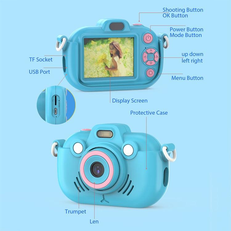 DC502 2.4-Inch 16X Zoom 2.7K Video Recording Children Digital Camera, Color: Pink + 32G(AU Plug) - Children Cameras by buy2fix | Online Shopping UK | buy2fix