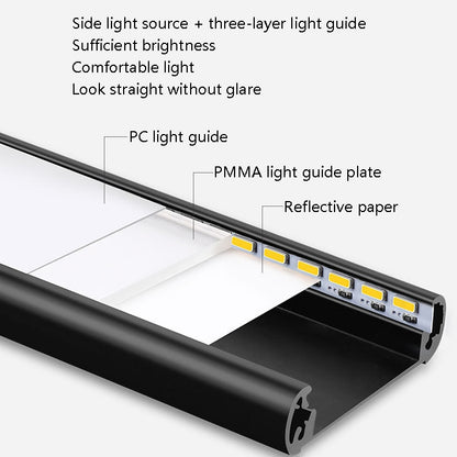 Intelligent Automatic Human Body Induction Wireless LED Lamp 40cm(Black + White Light) - Sensor LED Lights by buy2fix | Online Shopping UK | buy2fix