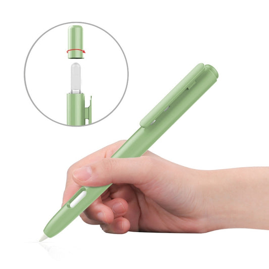 Double-Click Automatic Retractable Stylus Pen Case For Apple Pencil 2(Grass Green) - Pencil Accessories by buy2fix | Online Shopping UK | buy2fix