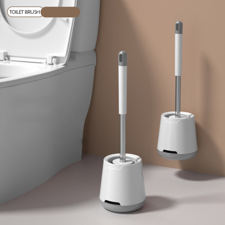 TPR Soft Glue Long-handle Toilet Brush with Base, Spec: Wall-mounted Type - Toilet Accessories by buy2fix | Online Shopping UK | buy2fix