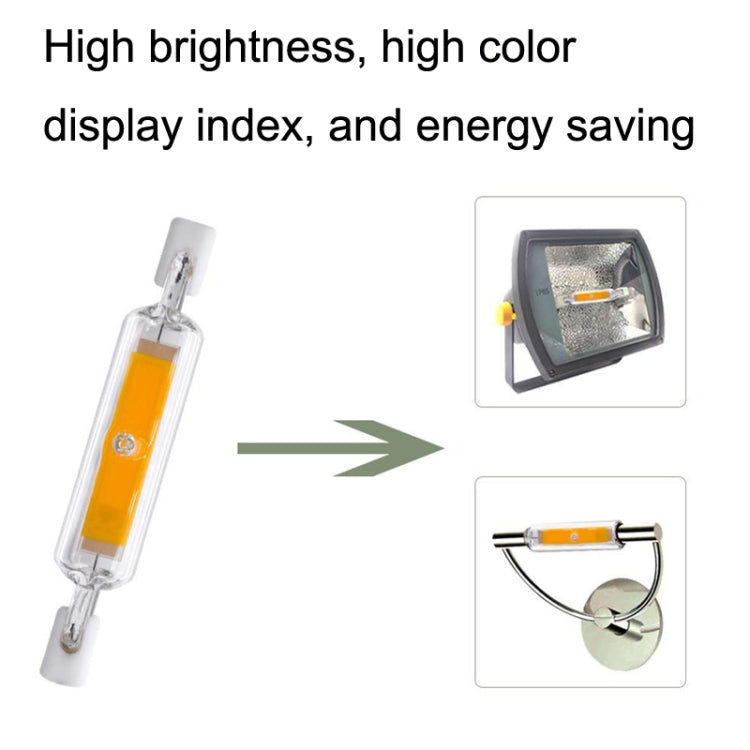 78MM 10W R7S LED COB Dimmer Glass Lamp Double-end Horizontal Plug-in Light(220v Natural White Light) - LED Blubs & Tubes by buy2fix | Online Shopping UK | buy2fix