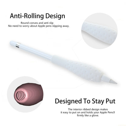 Tablet Stylus Pencil Silicone Case For Apple Pencil 1/2 Gen(White) - Pencil Accessories by buy2fix | Online Shopping UK | buy2fix