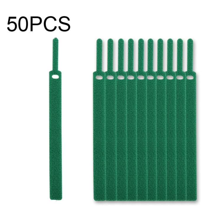 50 PCS Needle Shape Self-adhesive Data Cable Organizer Colorful Bundles 15 x 300mm(Green) - Cable Organizer by buy2fix | Online Shopping UK | buy2fix