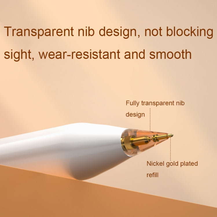 For Apple Pencil 1/2 2pcs Stylus Transparent Replacement Needle Nib, Spec: Round (Gold) - Pencil Accessories by buy2fix | Online Shopping UK | buy2fix