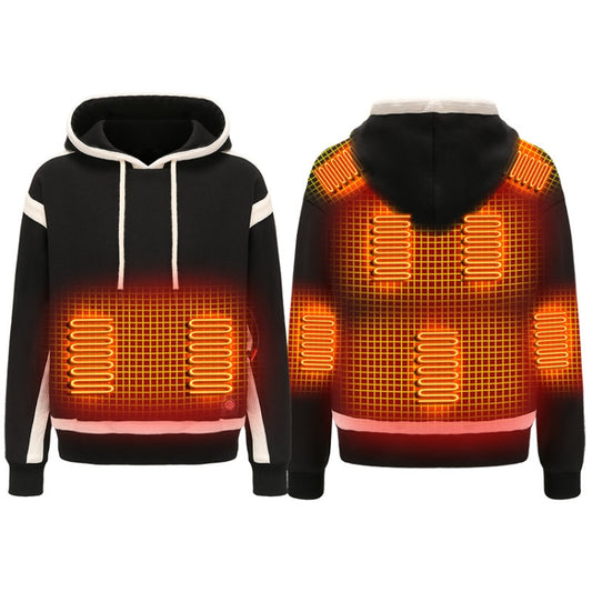 USB Smart Electric Heating Warming Thickened Hooded Sweatshirt, Size: L(Black) - Hoodie by buy2fix | Online Shopping UK | buy2fix