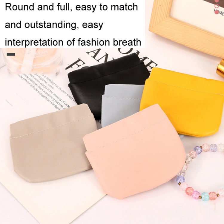 Portable Lipstick PU Case Mini Coin Cases Headphones Bag(Yellow) - Digital Storage Bag by buy2fix | Online Shopping UK | buy2fix