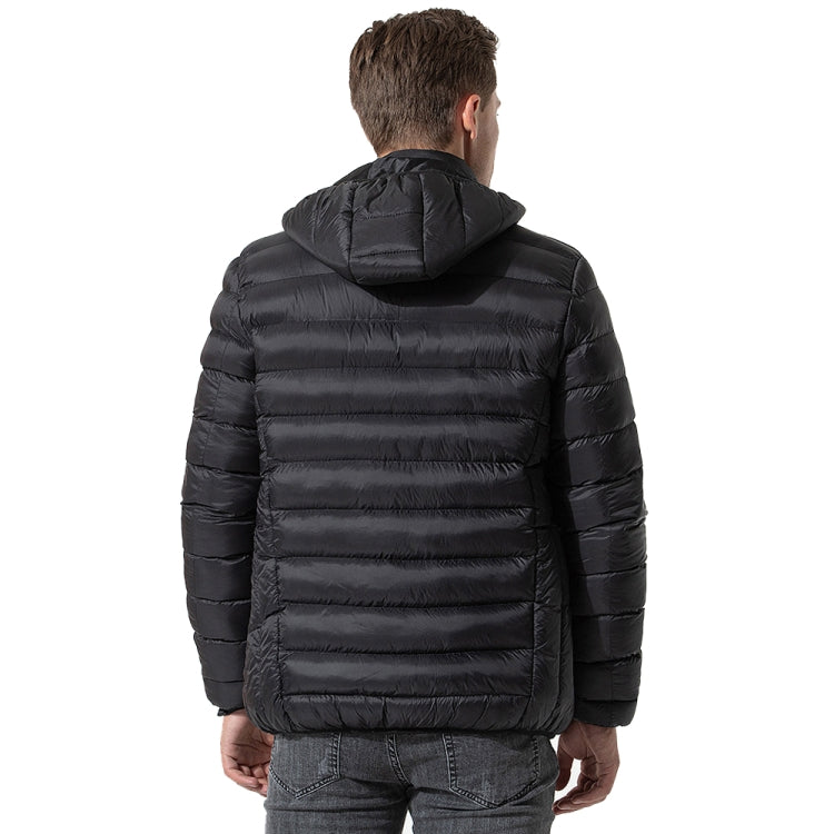 4 Zone Black  USB Winter Electric Heated Jacket Warm Thermal Jacket, Size: XXL - Down Jackets by buy2fix | Online Shopping UK | buy2fix