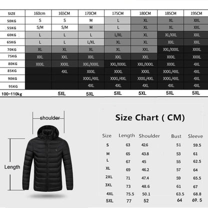 4 Zone Blue USB Winter Electric Heated Jacket Warm Thermal Jacket, Size: M - Down Jackets by buy2fix | Online Shopping UK | buy2fix