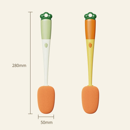 Long Handle Household Multifunctional Cup Washing Brush Carrot Shape 3 In 1 Cleaning Brush(Yellow) - Cleaning Tools by buy2fix | Online Shopping UK | buy2fix