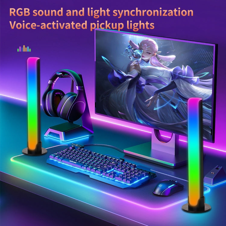 RGB Sound-controlled Rhythmic Response Lights Music Ambient LED Pick-up Lights Charging(Upgrade White) - Novelty Lighting by buy2fix | Online Shopping UK | buy2fix