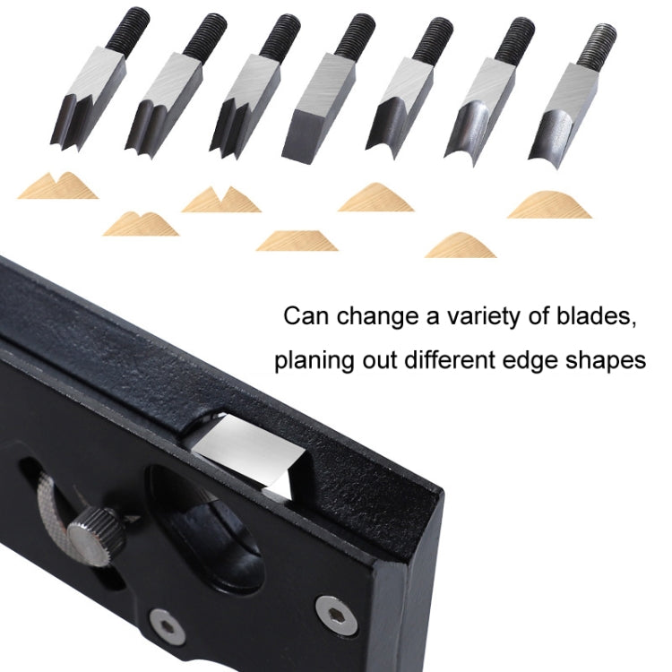 Woodworking Multi-Angle Chamfering Adjustable Depth Hand Planer, Color: Black - Wood Planers by buy2fix | Online Shopping UK | buy2fix