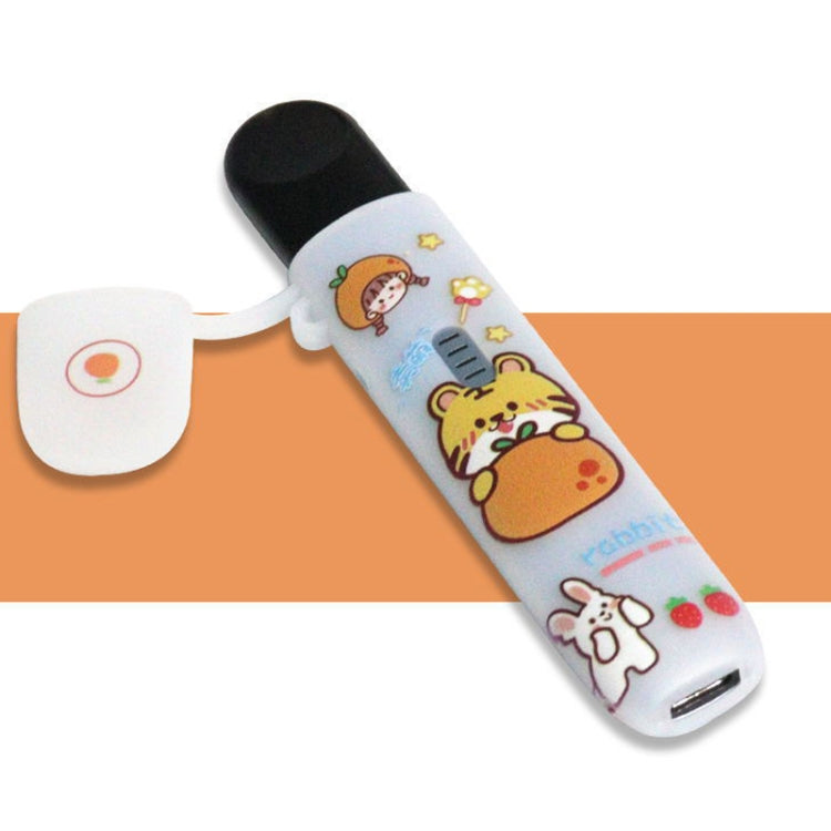 For RELX 5th Generation E Cigarette Drop-Proof Printed Protective Case Cigarette Stick Sleeve(Cute Tiger Orange) - E Cigarette Accessories by buy2fix | Online Shopping UK | buy2fix