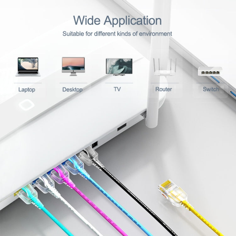 SAMZHE Cat6A Ethernet Cable UTP Network Patch Cable 10m(White) - Lan Cable and Tools by SAMZHE | Online Shopping UK | buy2fix