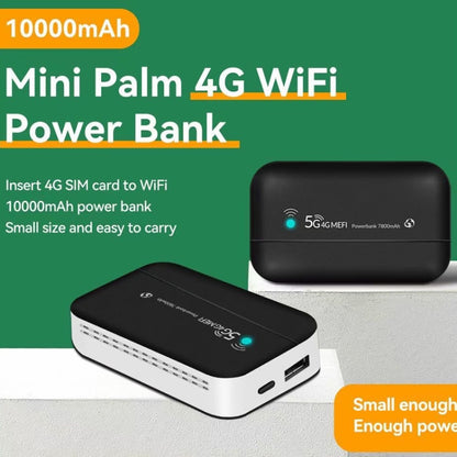 PW100 4G LTE Mobile Router USB Hotspot Portable Power Bank Pocket Wireless WIFI(Black) - Wireless Routers by buy2fix | Online Shopping UK | buy2fix