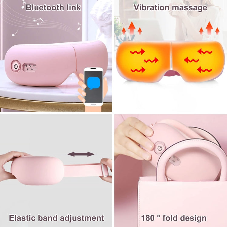 Bluetooth Rechargeable Eye Massager With Heat, Air Pressure And Vibration Massage(White) - Massage & Relaxation by buy2fix | Online Shopping UK | buy2fix