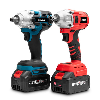 HILDA Motorized Wrenches Lithium Repair Parts With 22mm Socket, EU Plug, Model: Blue With 1 Battery+1 Charger(3000mAh) - Screws by HILDA | Online Shopping UK | buy2fix