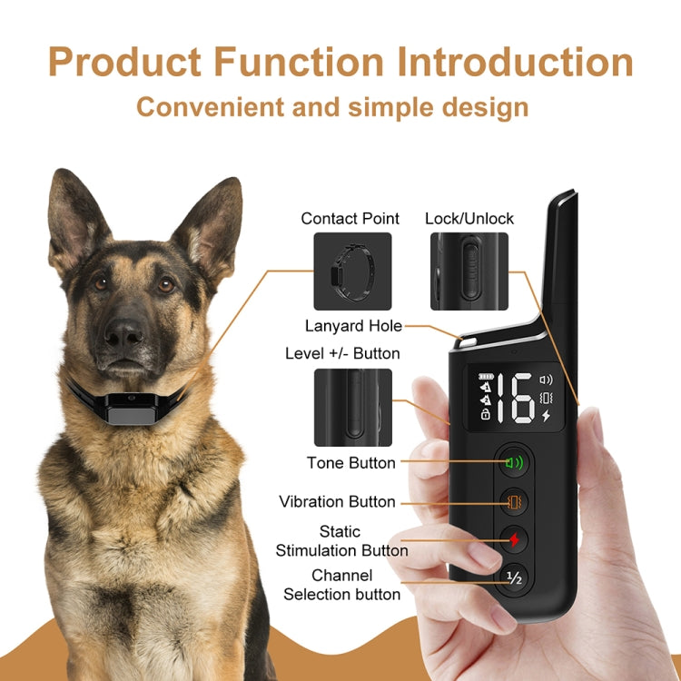 Pet Wrap-around Electric Shock Column Powerful Electronic Training Collar, Style: Receiver + Remote - Training Aids by buy2fix | Online Shopping UK | buy2fix