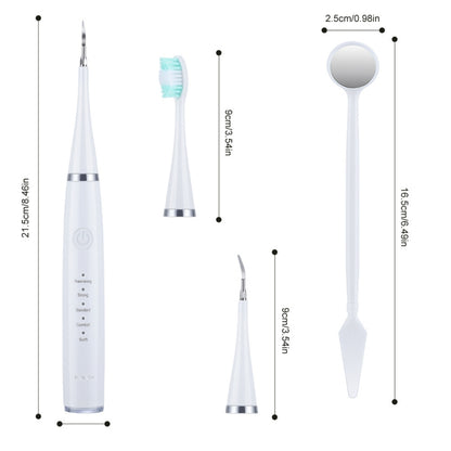 6 In 1 Electric Dental Scaler Calculus Removal Teeth Cleaning Set, Color: Green Basic - Oral Irrigators by buy2fix | Online Shopping UK | buy2fix