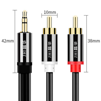 JINGHUA 1 In 2 3.5mm Audio Cable  3.5mm To 2RCA Double Lotus Computer Speaker Cell Phone Plug Cable, Length: 3m - RCA Cable by JINGHUA | Online Shopping UK | buy2fix