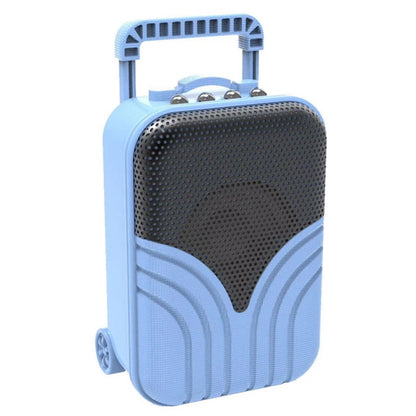 X1 Mini Trolley Case Bluetooth Speaker Retro Card Radio Portable Audio, Color: Sky Blue - Mini Speaker by buy2fix | Online Shopping UK | buy2fix