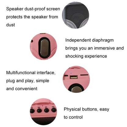 X1 Mini Trolley Case Bluetooth Speaker Retro Card Radio Portable Audio, Color: Pink - Mini Speaker by buy2fix | Online Shopping UK | buy2fix