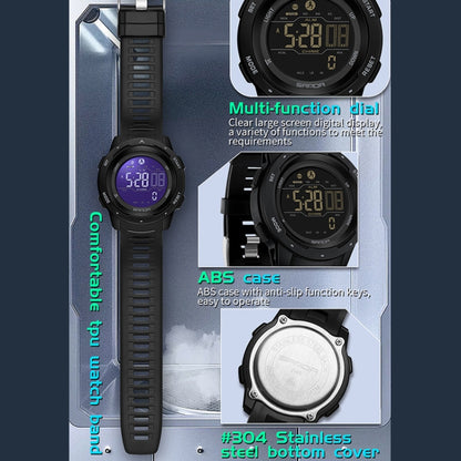 SANDA 2145 Calorie Pedometer Alarm Clock Waterproof Multifunctional Hiking Sports Shockproof Smart Watch(Red) - Sport Watches by SANDA | Online Shopping UK | buy2fix