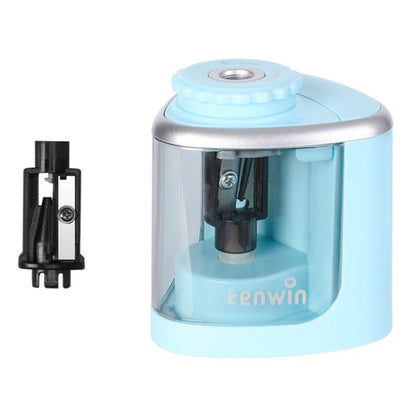 TENWIN Electrical Pencil Sharpener Student Stationery Semi-Automatic Sharpeners Battery Model(Blue) - Pencil Sharpener by TENWIN | Online Shopping UK | buy2fix