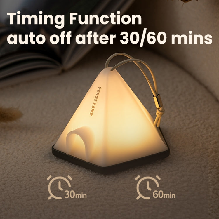 ZAY-L05 Tent-Shape USB Charging Timer Night Light Wild Camping Atmosphere Light(Green) - Camping Lighting by buy2fix | Online Shopping UK | buy2fix