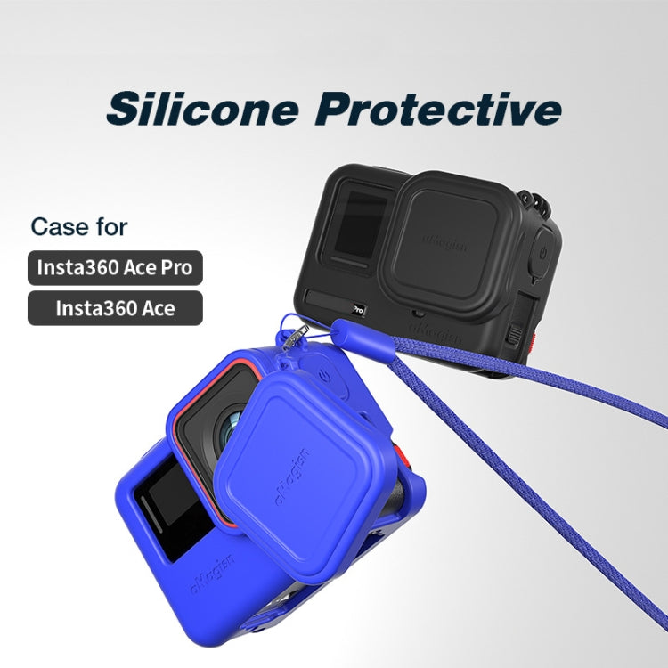 aMagisn Silicone Protection Case Sports Camera Protection Accessories For Insta360 Ace (Blue) - Case & Bags by aMagisn | Online Shopping UK | buy2fix